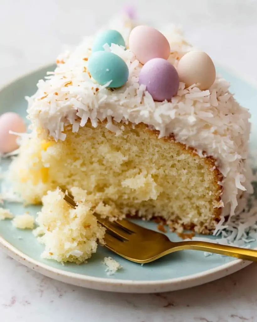 lemon coconut easter cake