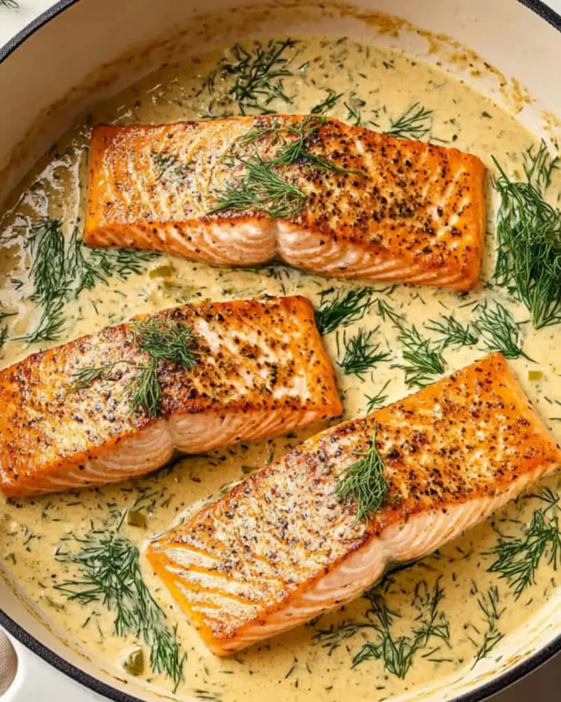 creamy spring salmon