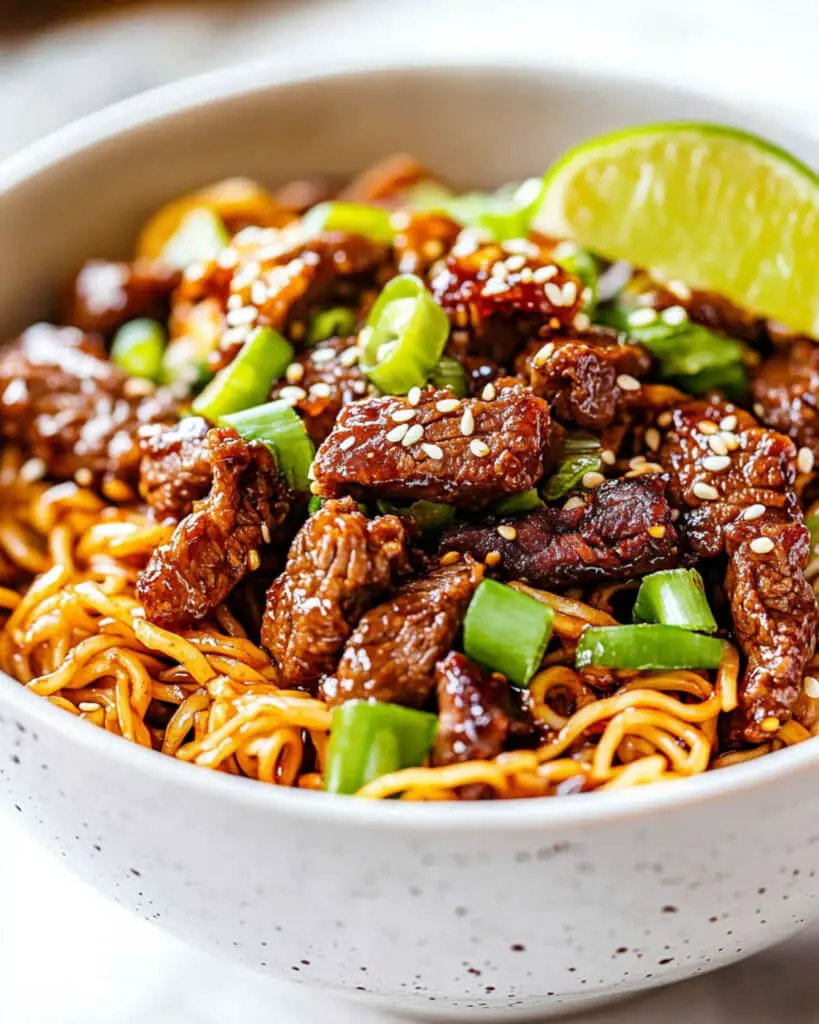Mongolian beef noodles
