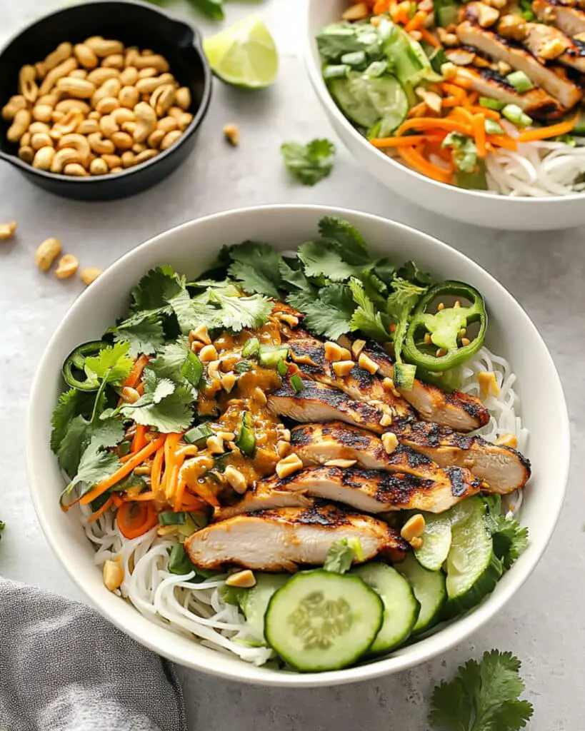 Spring Roll-Inspired Grilled Chicken Salad