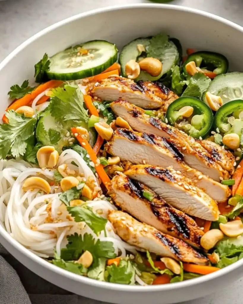Spring Roll-Inspired Grilled Chicken Salad Recipe