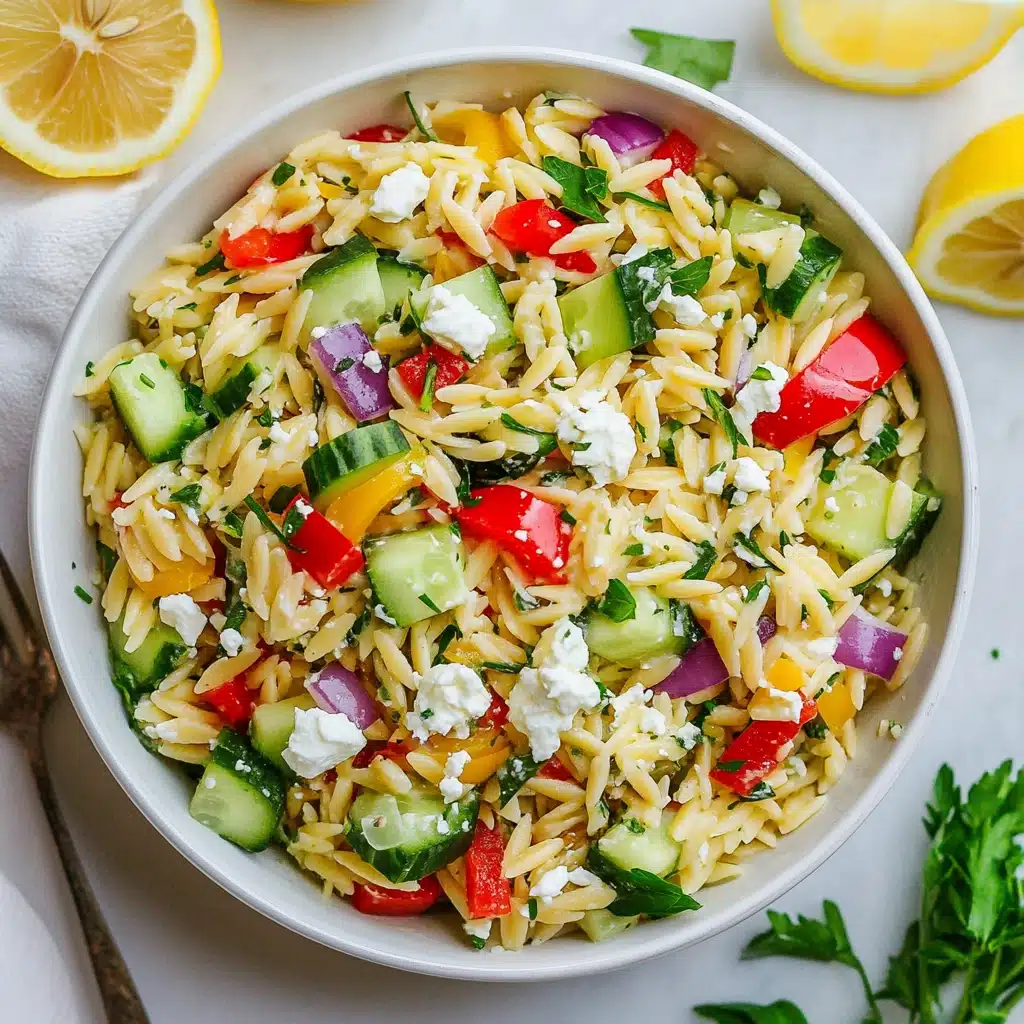 Easy Lemon Orzo Salad with Feta Recipe - Recipe Image