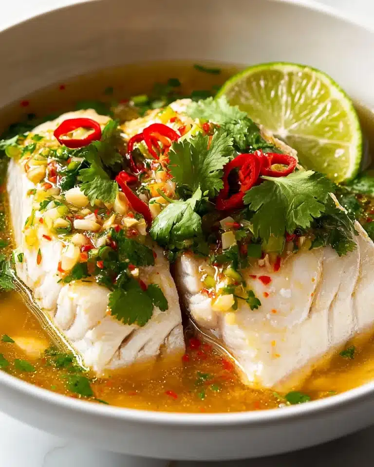 Thai Lime & Garlic Steamed Fish Recipe