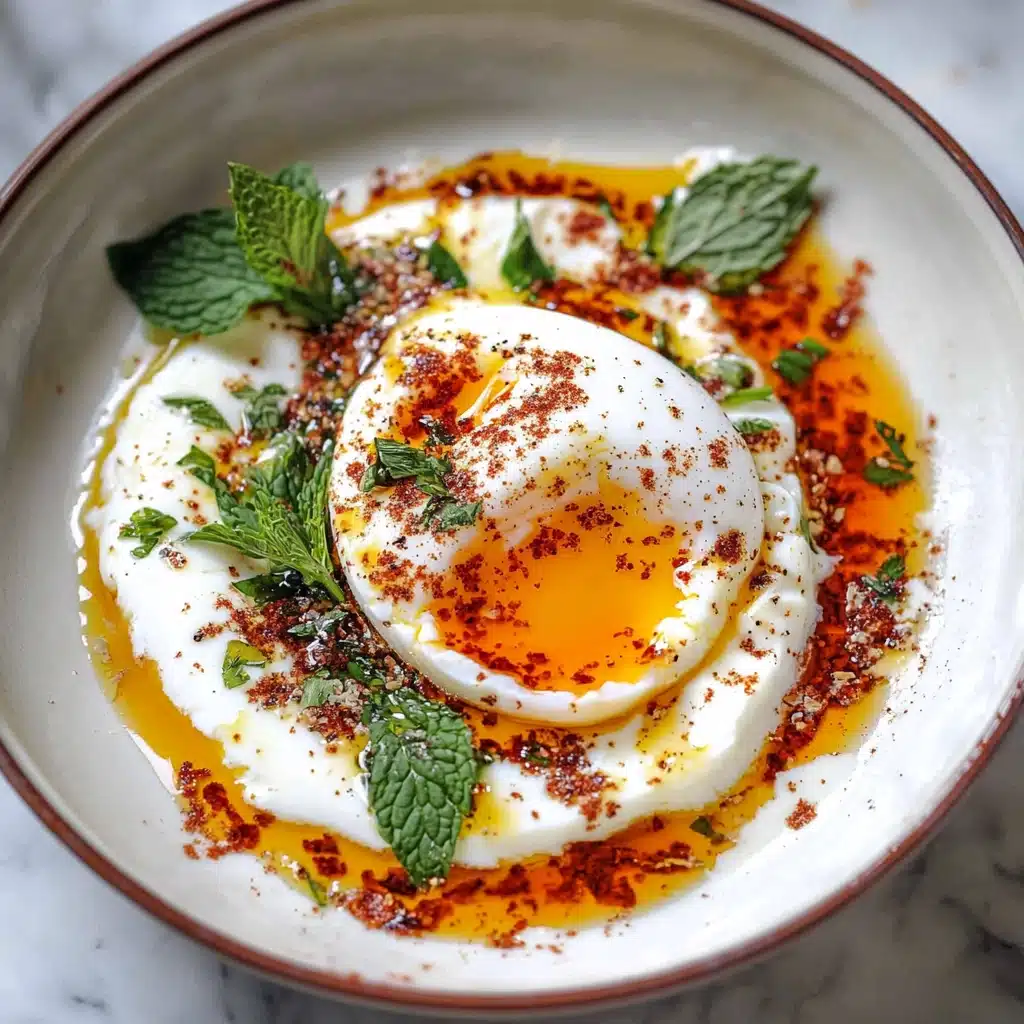 Turkish Eggs in Garlicky Yogurt Sauce Recipe - Recipe Image