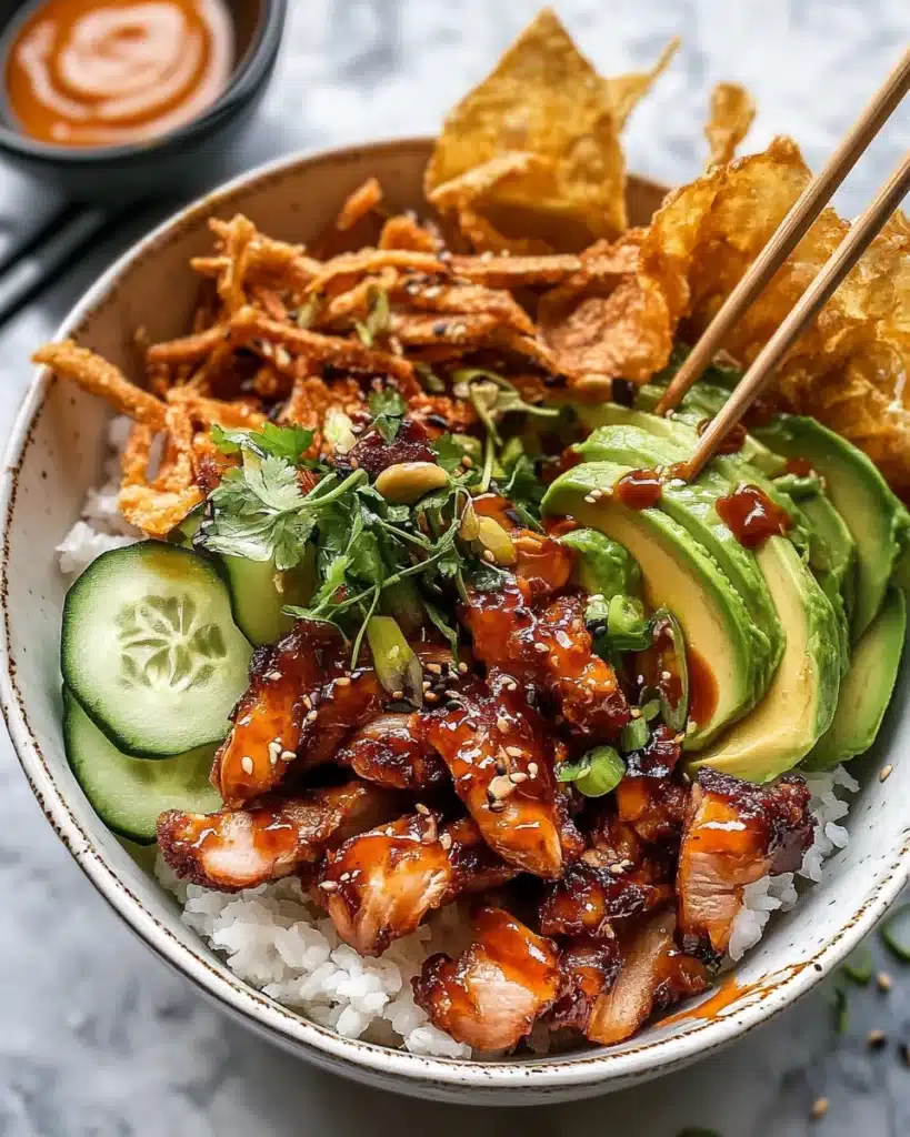 Spicy Chicken Yum Yum Rice Bowl Delight Recipe