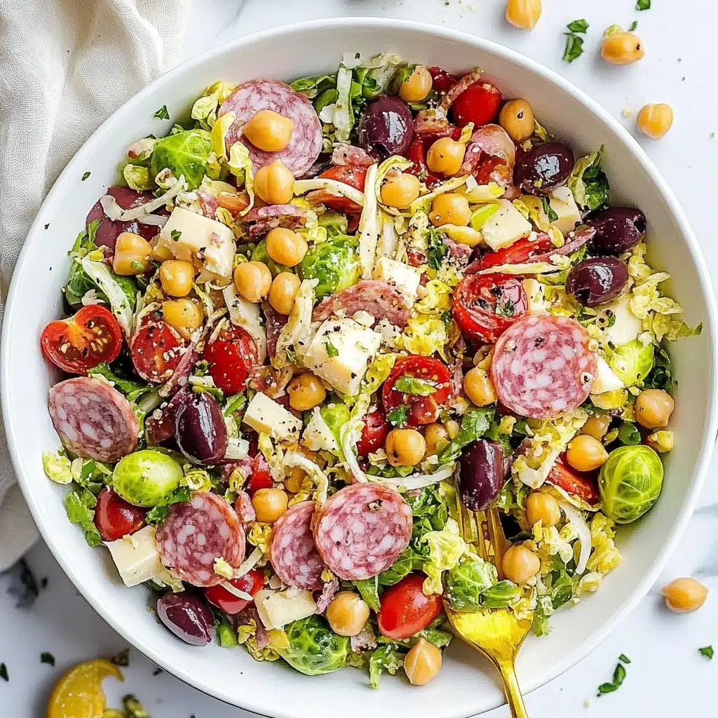 Italian Chopped Brussels Sprouts Salad Recipe - Recipe Image