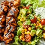 BBQ Chicken Skewer Salad Recipe