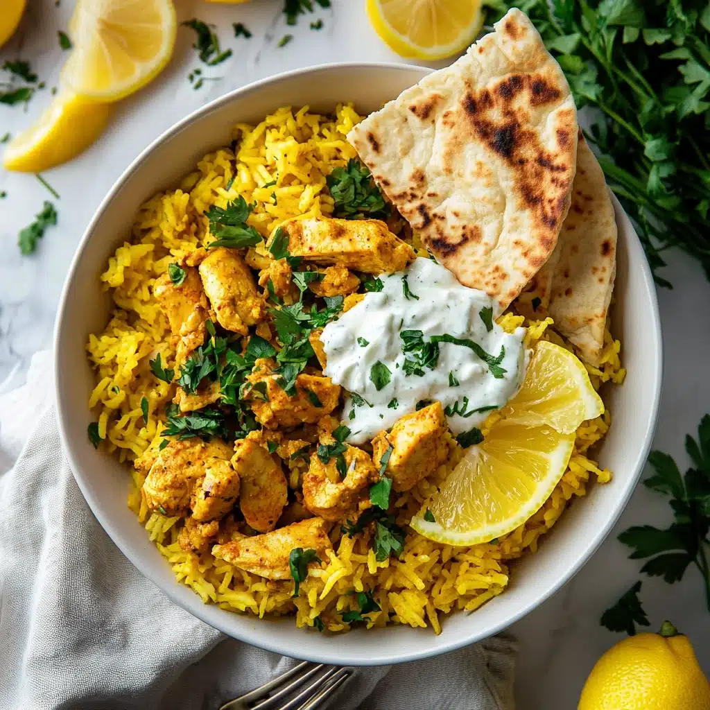 Dump-and-Bake Chicken Tzatziki and Rice Recipe - Recipe Image