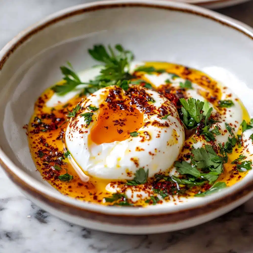 Turkish Eggs in Garlicky Yogurt Sauce Recipe - Recipe Image