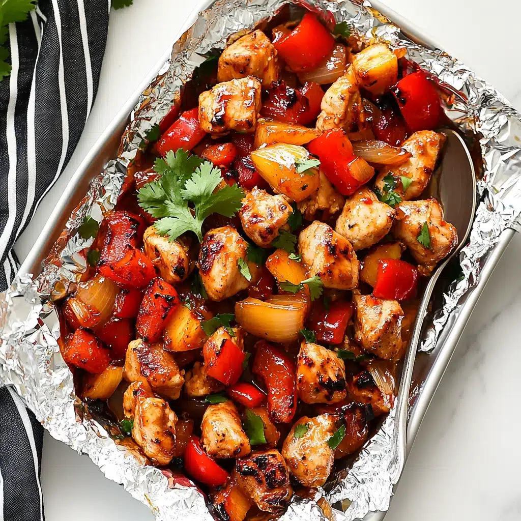 BBQ Chicken Pineapple Foil Packs Recipe - Recipe Image