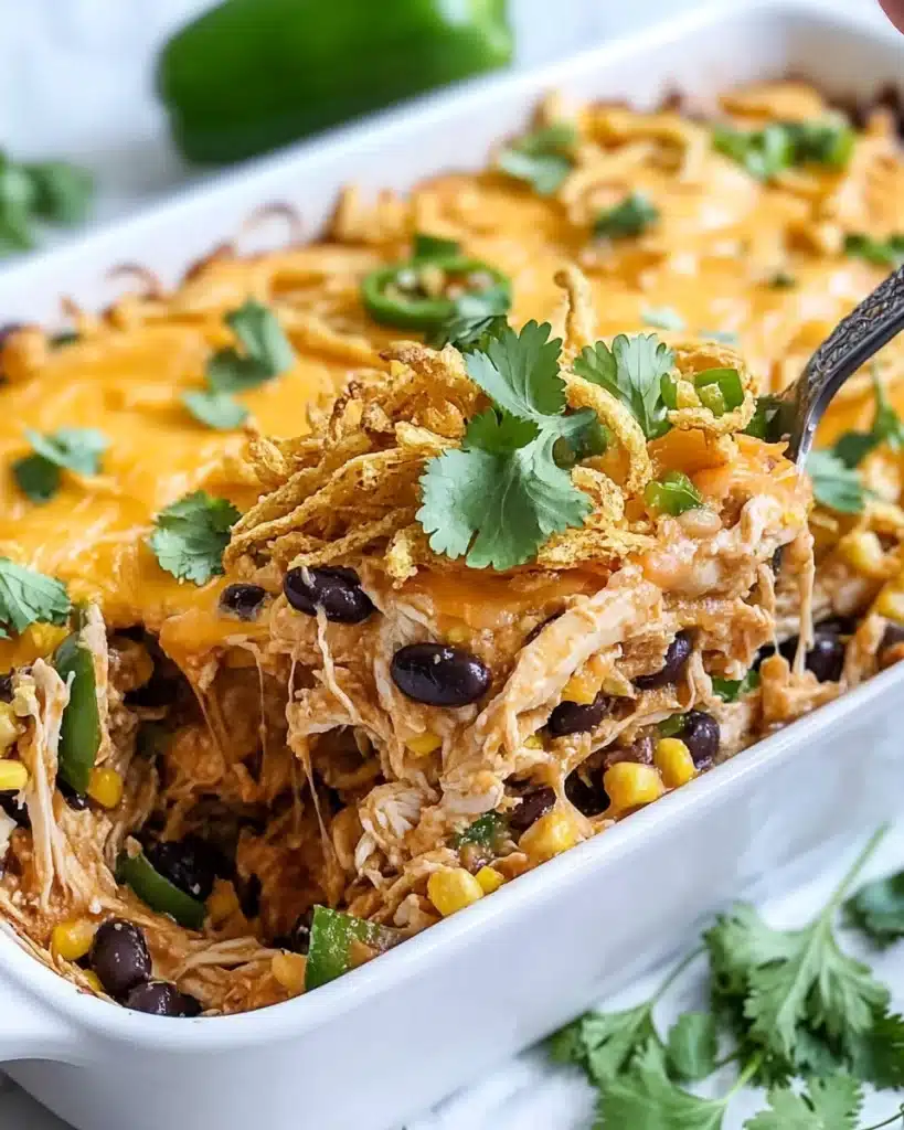 Shredded BBQ Chicken Casserole Recipe