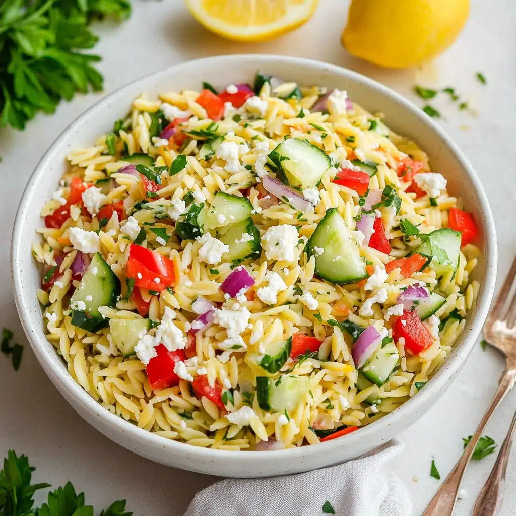 Easy Lemon Orzo Salad with Feta Recipe - Recipe Image