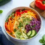 Spring Roll Salad with Spicy Ginger Dressing Recipe