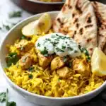 Dump-and-Bake Chicken Tzatziki and Rice Recipe