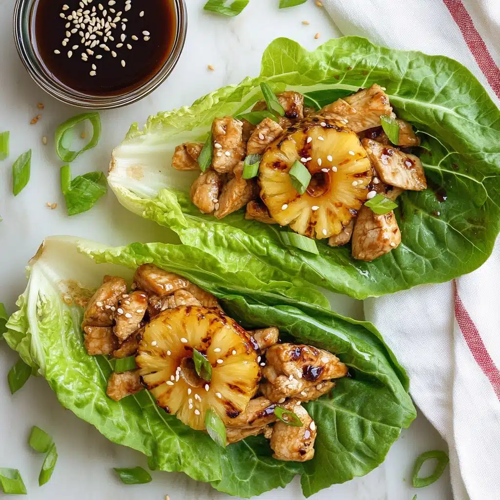 Teriyaki Chicken Pineapple Lettuce Wraps Recipe - Recipe Image