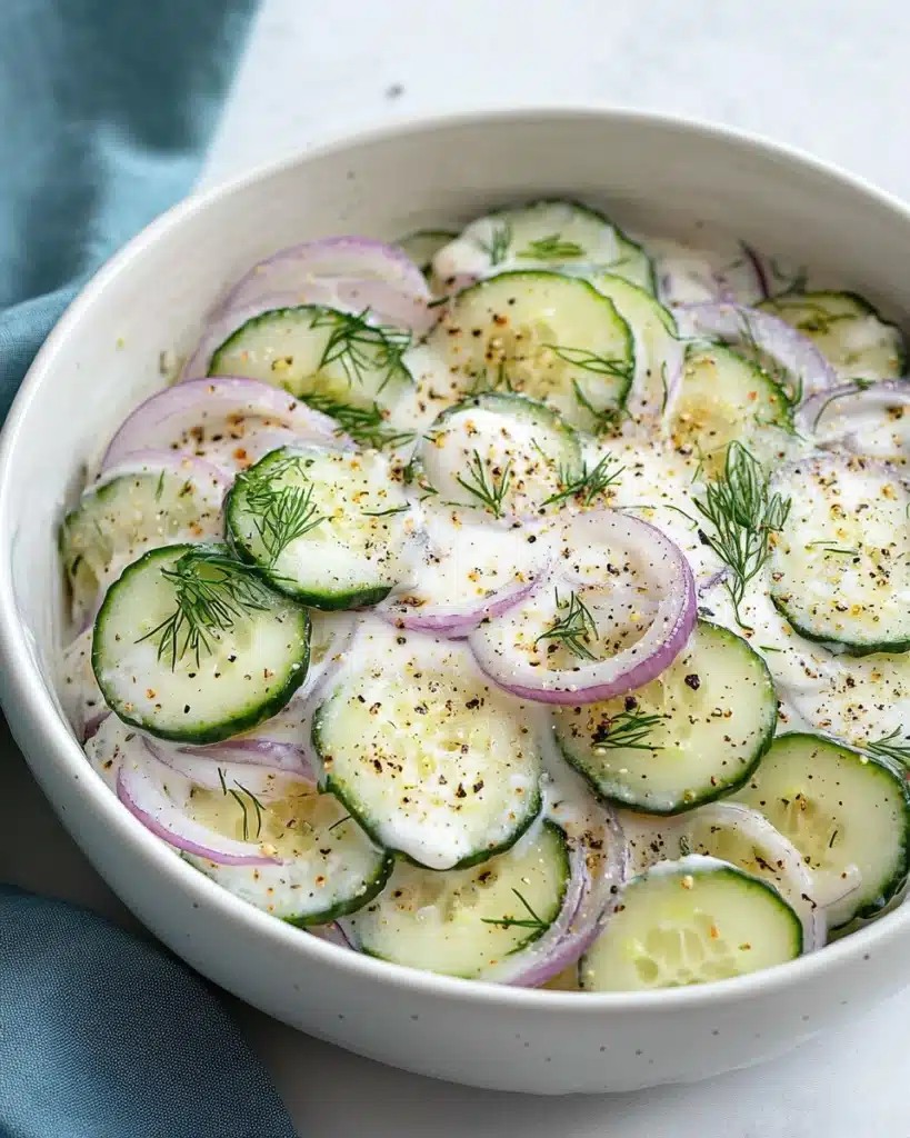 Creamy Dill Cucumber Salad Recipe