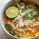 Lime Ginger Chicken Soup with Cilantro Lime Rice Recipe