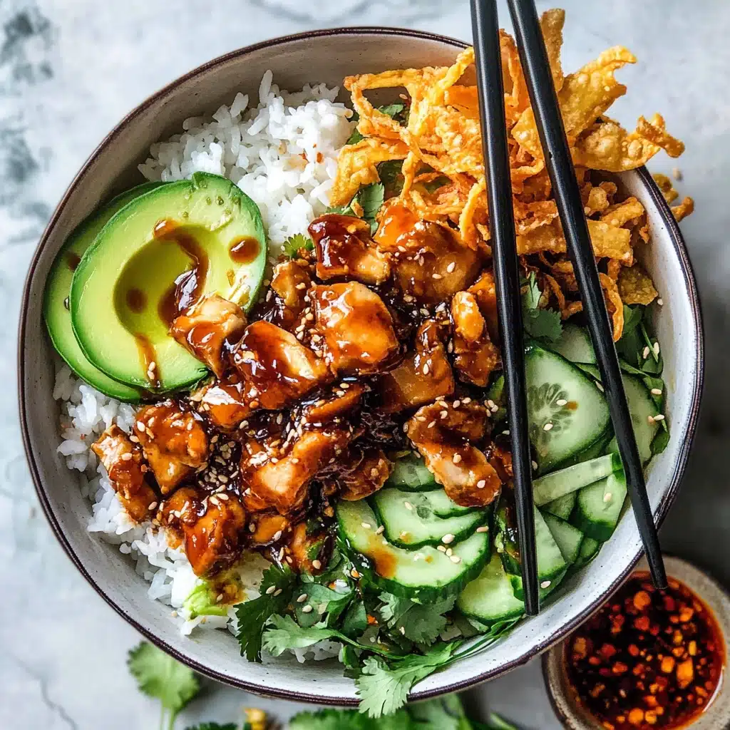 Spicy Chicken Yum Yum Rice Bowl Delight Recipe - Recipe Image