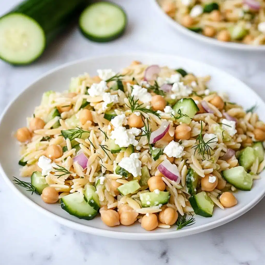 Lemony Orzo Chickpea Salad Recipe - Recipe Image