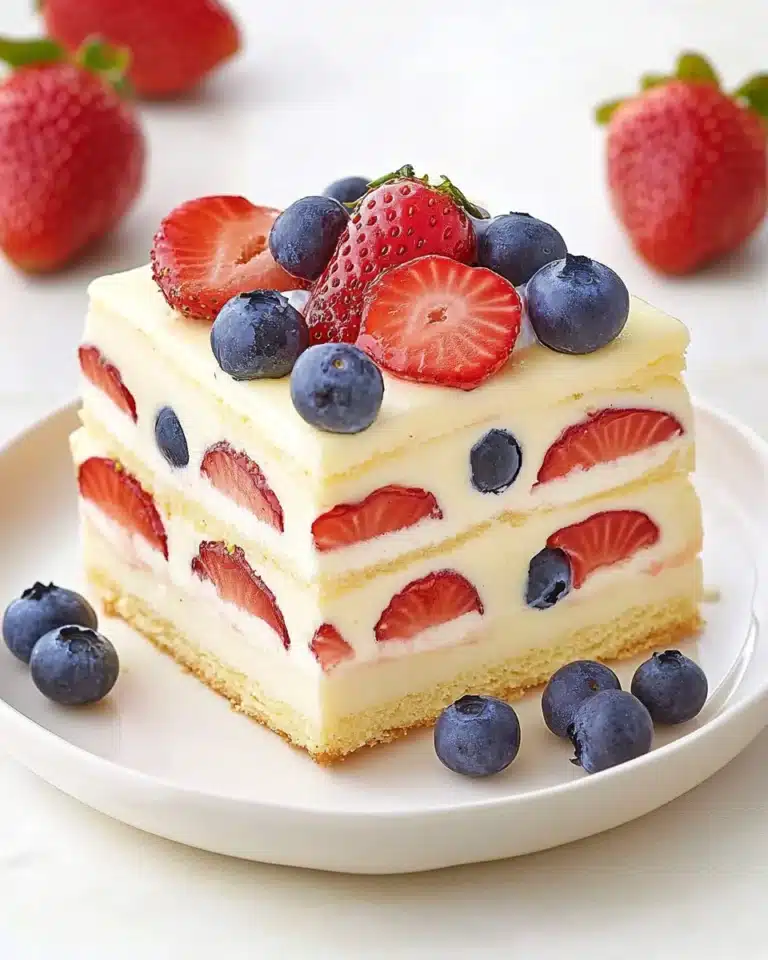 No Bake Summer Berry Icebox Cake Recipe