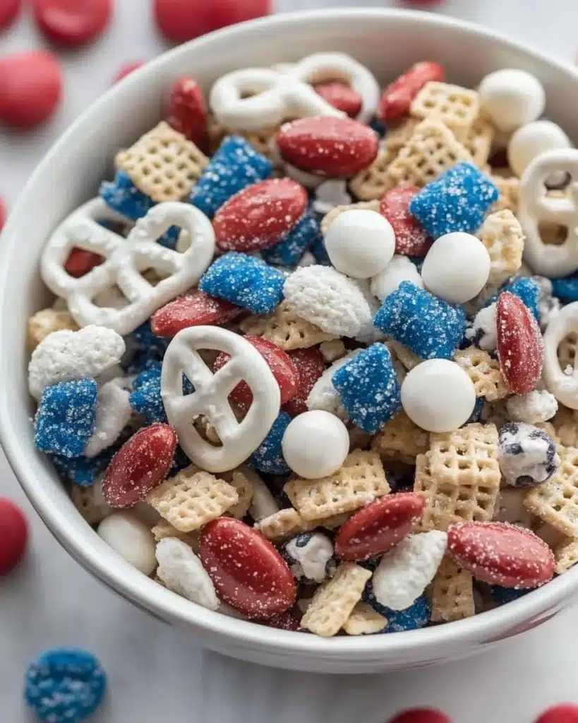 Red, White, and Blue Snack Mix Recipe
