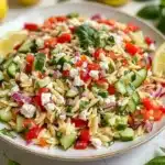 Easy Lemon Orzo Salad with Feta Recipe