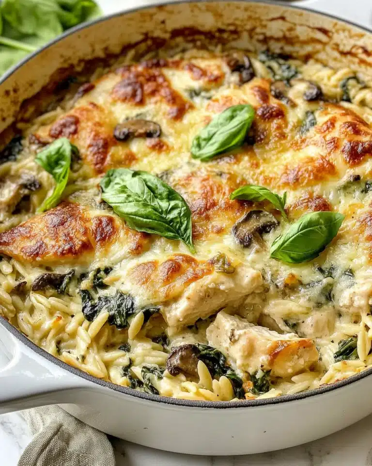 Creamy Lemon Ricotta Chicken Orzo Skillet Recipe