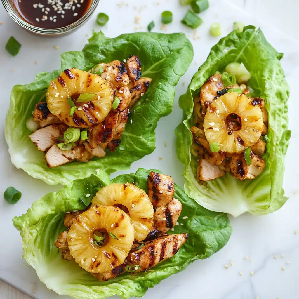 Teriyaki Chicken Pineapple Lettuce Wraps Recipe - Recipe Image