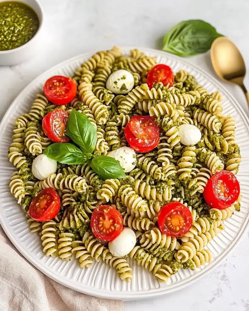 Caprese Pesto Pasta Salad Recipe
