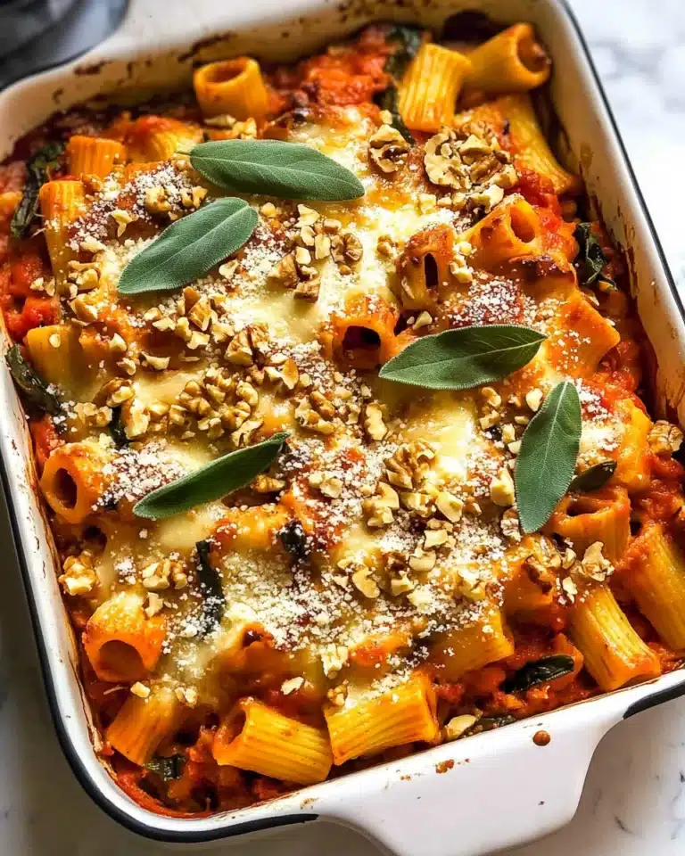 Sage and Walnut Pumpkin Pasta Bake Recipe