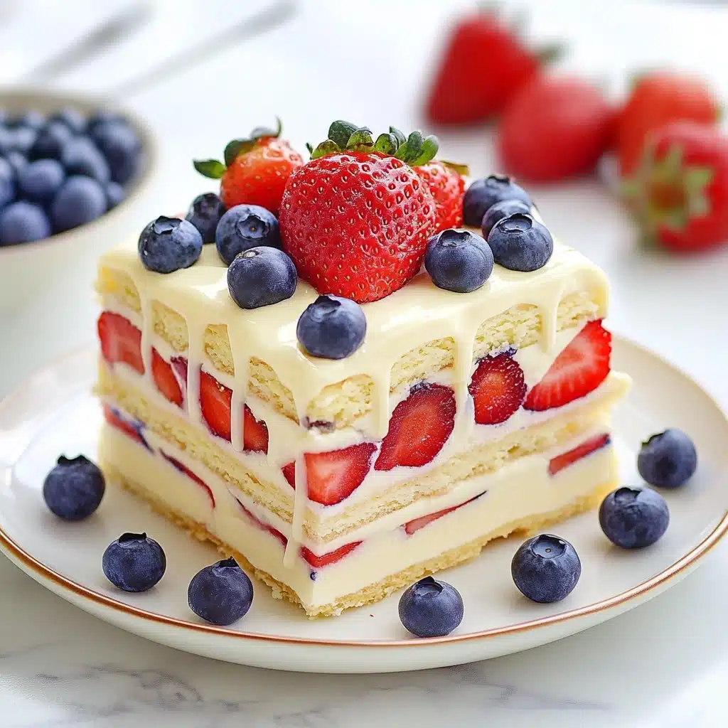 No Bake Summer Berry Icebox Cake Recipe - Recipe Image
