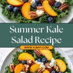 Summer Kale Salad with Peaches and Candied Pecans Recipe
