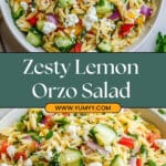 Easy Lemon Orzo Salad with Feta Recipe