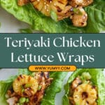 Teriyaki Chicken Pineapple Lettuce Wraps Recipe