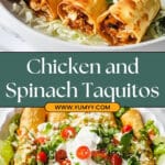 Creamy Chicken Spinach Taquitos Recipe