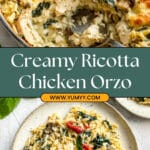 Creamy Lemon Ricotta Chicken Orzo Skillet Recipe
