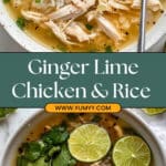 Lime Ginger Chicken Soup with Cilantro Lime Rice Recipe