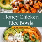 Hot Honey Chicken Rice Bowls with Healthy Ranch Drizzle Recipe
