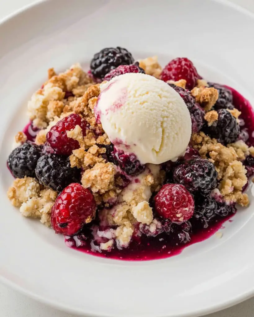 berry crisp dump cake