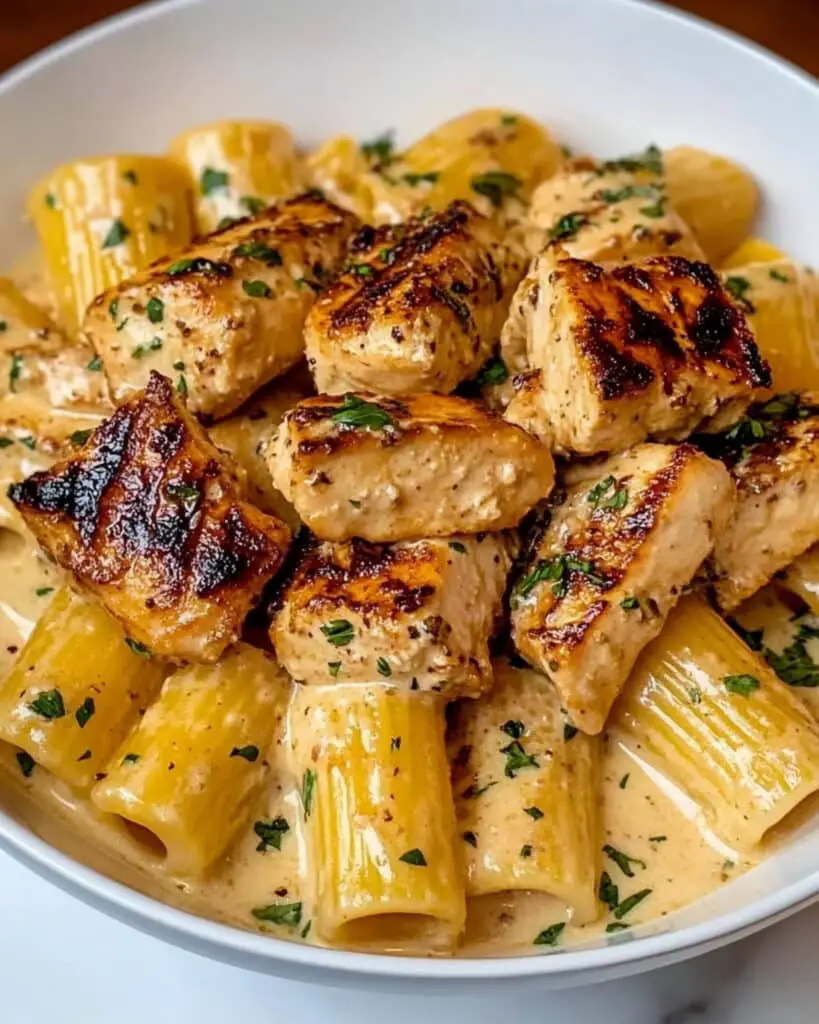 Garlic Parmesan chicken rigatoni