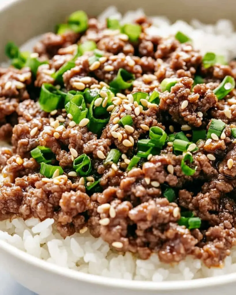 Korean Ground Beef and Rice Bowls Recipe