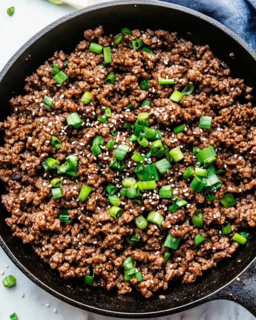 Korean ground beef and rice bowls