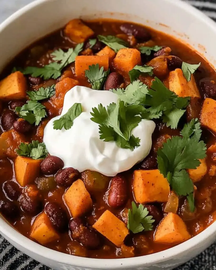 Slow Cooker Vegetarian Sweet Potato Chili Recipe
