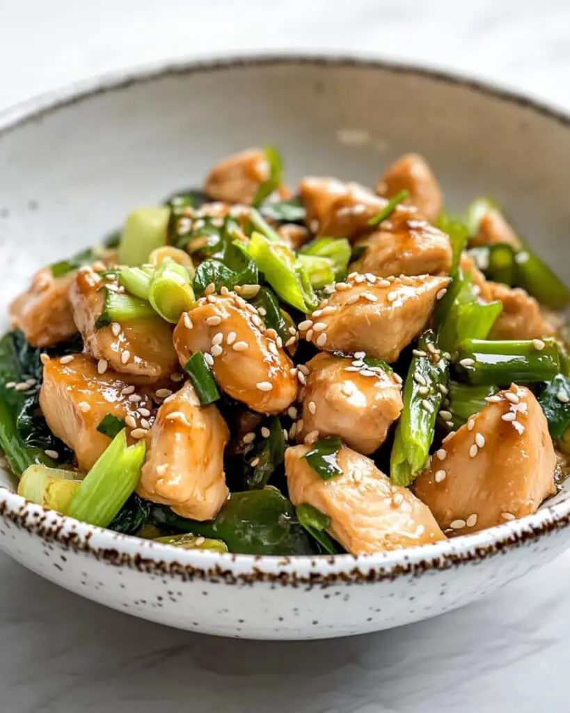stir-fried scallion chicken
