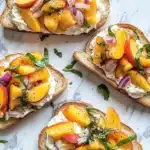 Peach Bruschetta with Goat Cheese and Honey Recipe