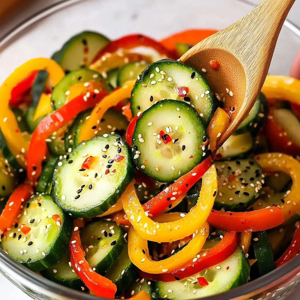 Crisp Cucumber and Sweet Pepper Salad Recipe - Recipe Image