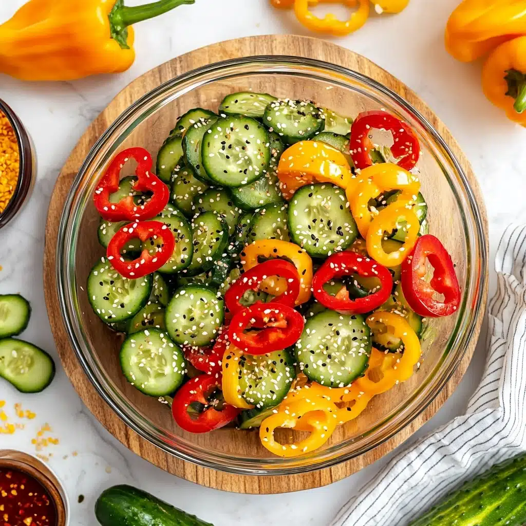 Crisp Cucumber and Sweet Pepper Salad Recipe - Recipe Image