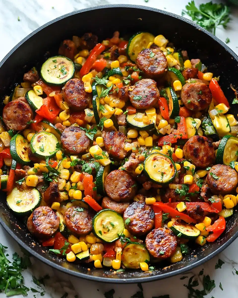 Sausage and Veggies Skillet Recipe
