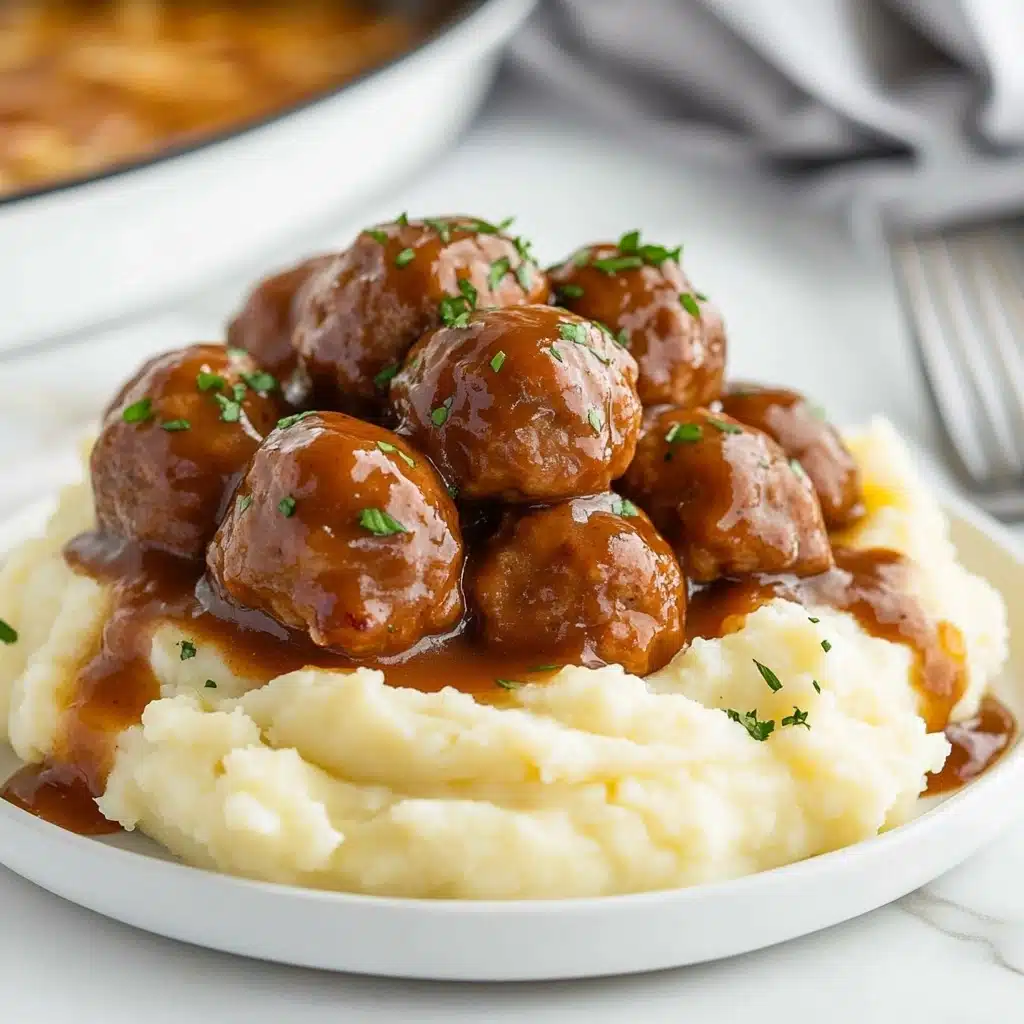 Slow Cooker Salisbury Steak Meatballs Recipe - Recipe Image