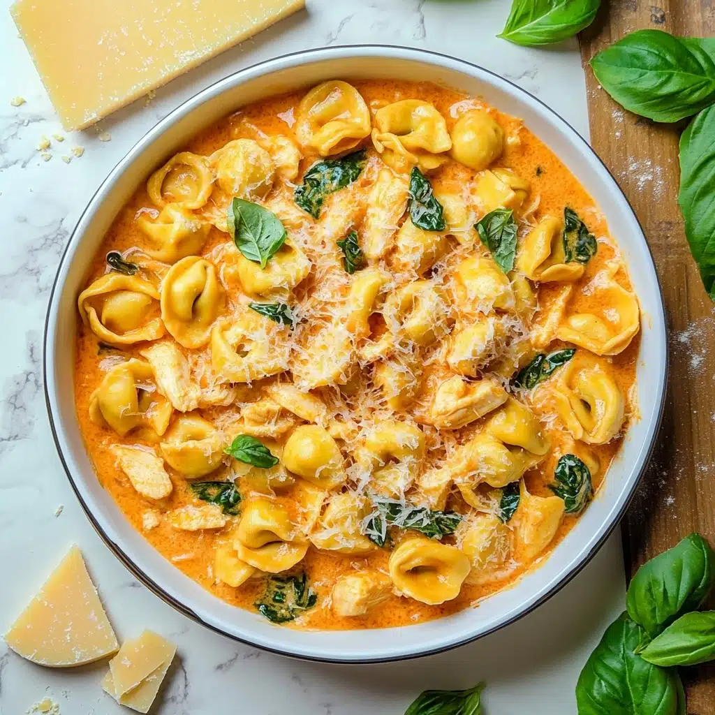 Creamy CrockPot Chicken Tortellini Recipe - Recipe Image